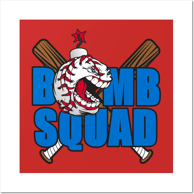 Bomb Squad Baseball Logo Wall Art by DavesTees